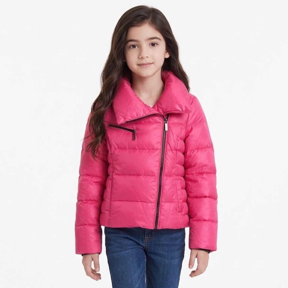 Andrew Marc Girls Pink‎ Down Puffer Jacket XL Winter Casual